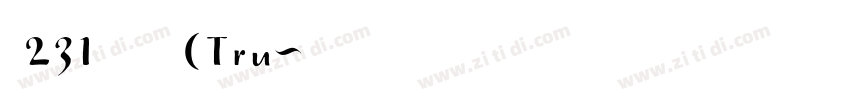 字魂231号 吐槽星人体 常规 (Tru字体转换